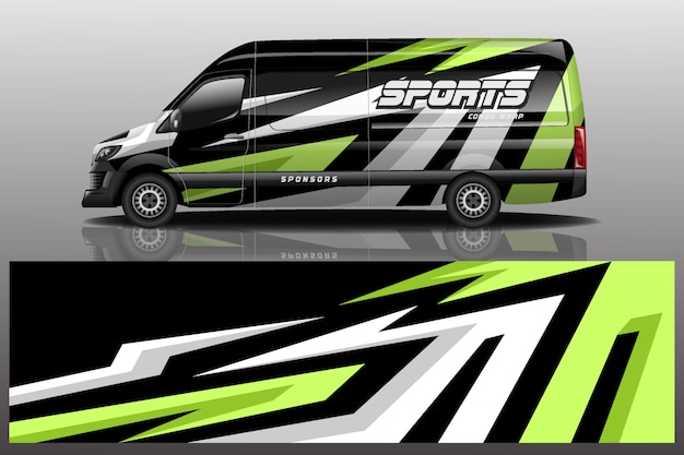 van auto sticker wrap illustratie