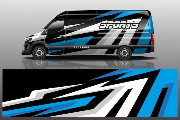 van auto sticker wrap illustratie