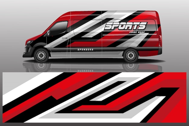 Van auto sticker wrap illustratie