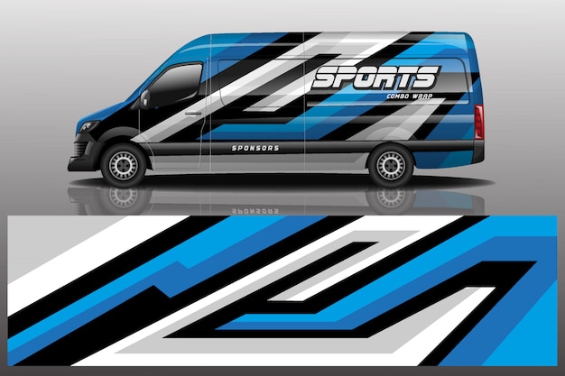 Van auto sticker wrap illustratie