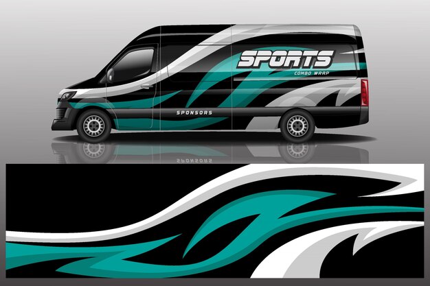 van auto sticker wrap illustratie