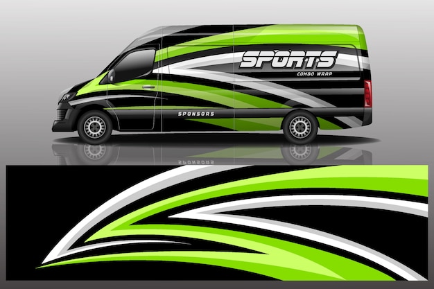 van auto sticker wrap illustratie