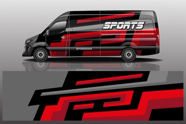 van auto sticker wrap illustratie