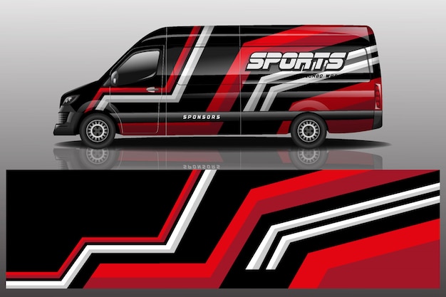 Van auto sticker wrap illustratie