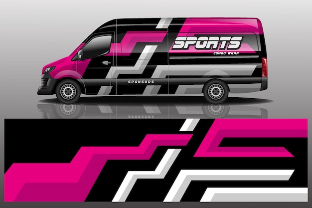 Van auto sticker wrap illustratie