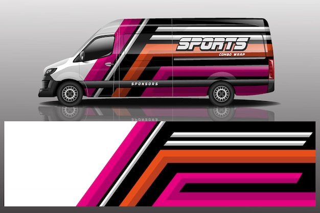 Van auto sticker wrap illustratie