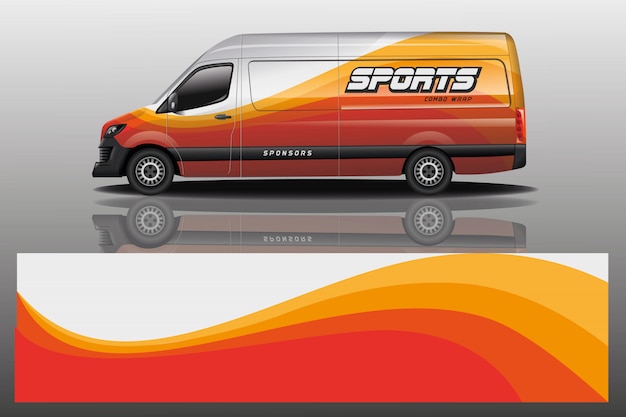 Van auto sticker wrap illustratie