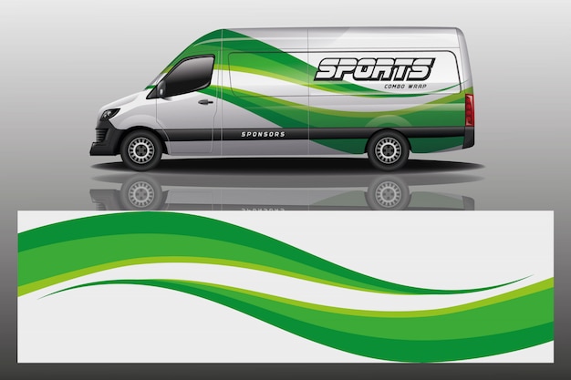 Van auto sticker wrap illustratie