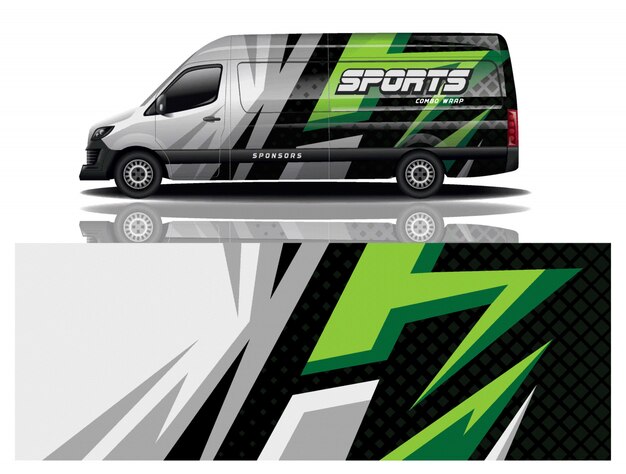 van auto sticker wrap ontwerp vector