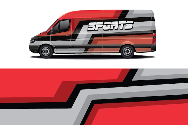 Van auto sticker wrap ontwerp