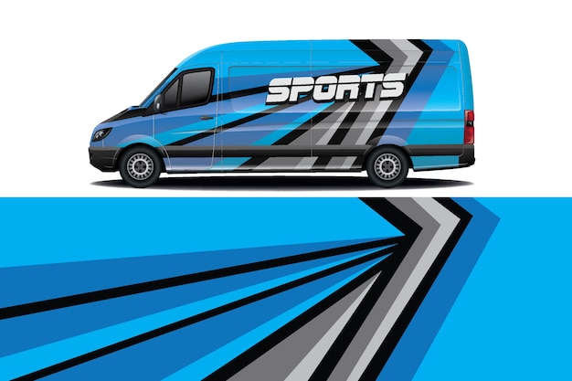 Vector van auto sticker wrap ontwerp