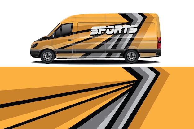 Vector van auto sticker wrap ontwerp