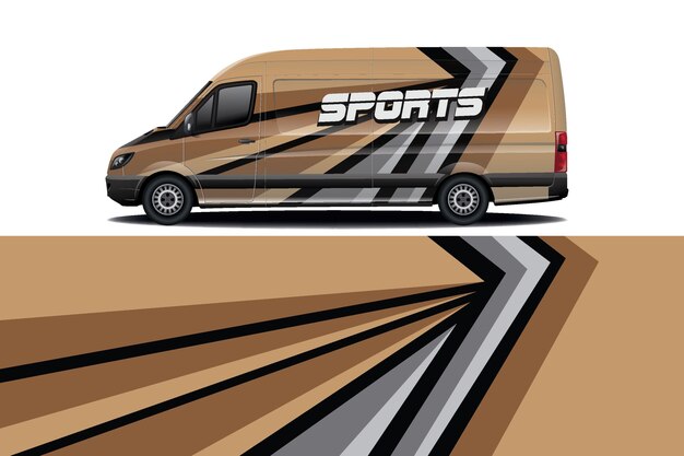 Vector van auto sticker wrap ontwerp