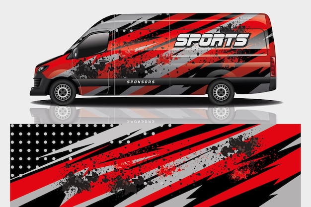 Van auto sticker wrap ontwerp