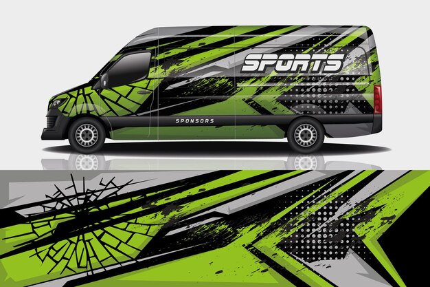 Van auto sticker wrap ontwerp