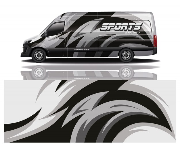 Van auto sticker wrap ontwerp