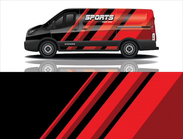 Van auto sticker wrap ontwerp