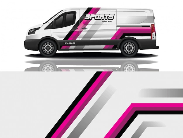 Vector van auto sticker wrap ontwerp