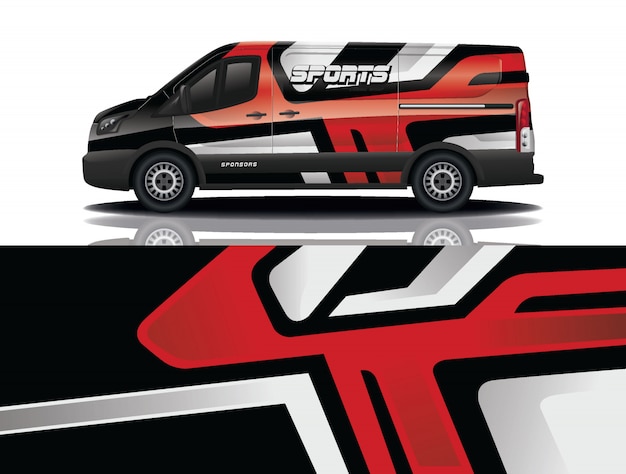 Van auto sticker wrap ontwerp