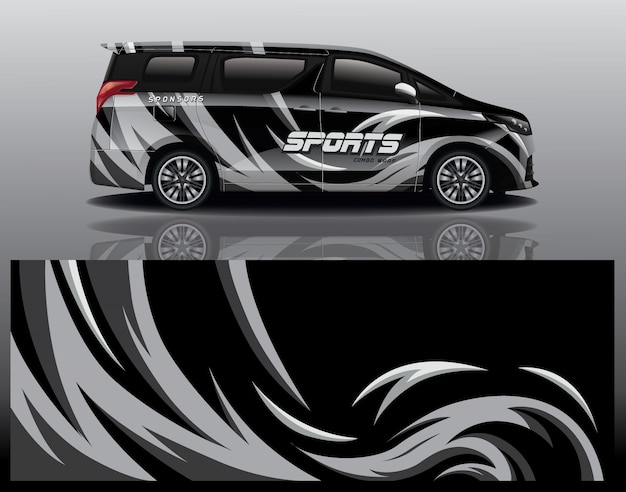 van car decal wrap design