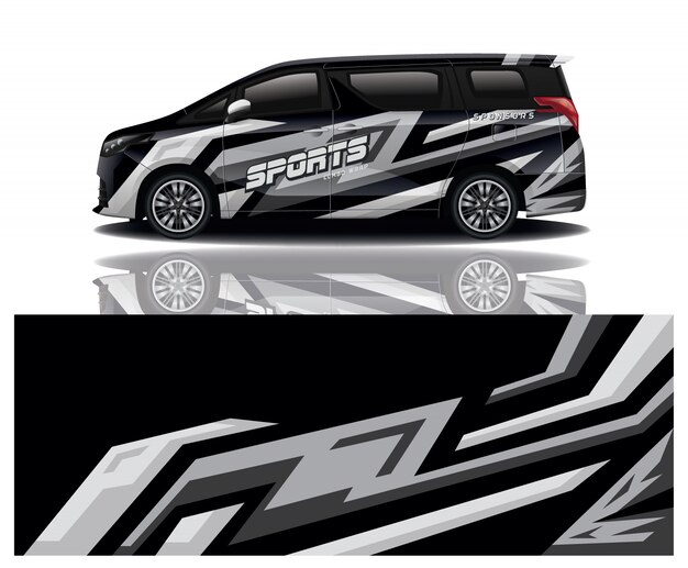 van car decal wrap design