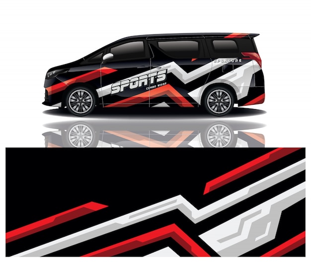 van car decal wrap design