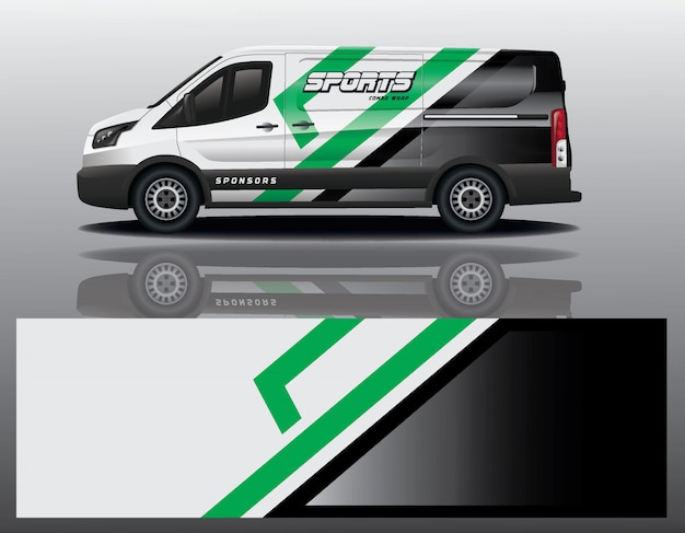 Vector van car decal wrap design