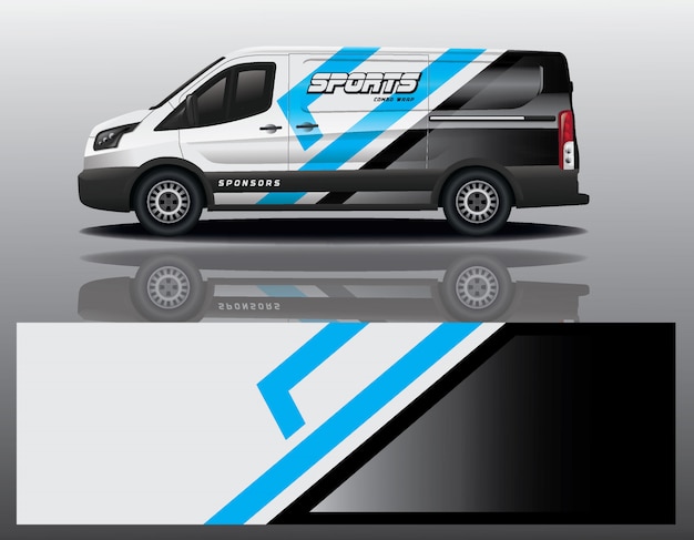 Van car decal wrap design