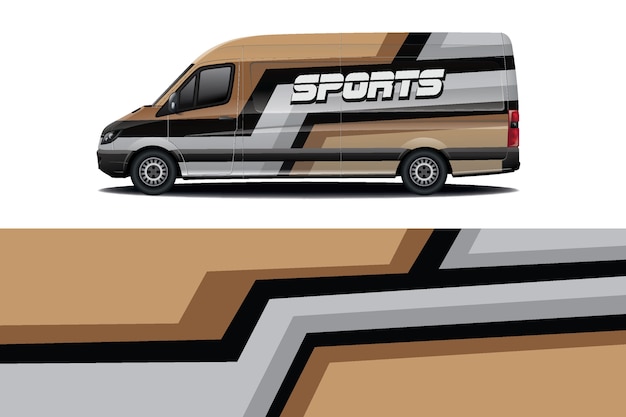 Van car decal wrap design