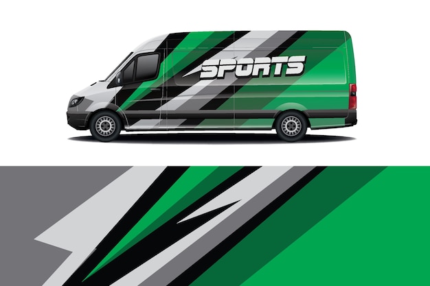 Van car decal wrap design