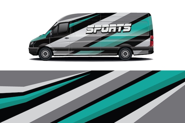 Van car decal wrap design