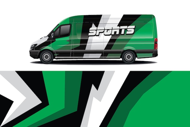 Van car decal wrap design