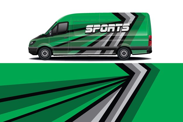 Van car decal wrap design