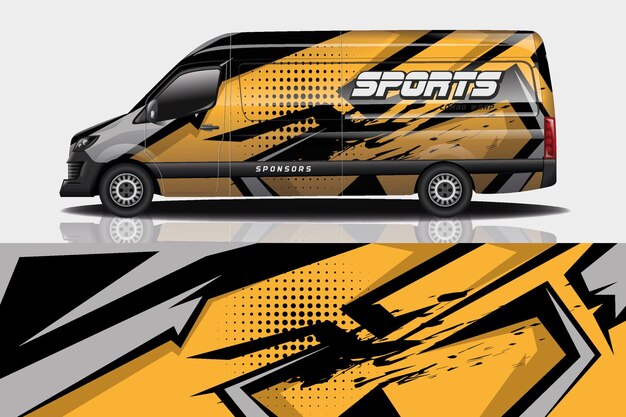 Van car decal wrap design 