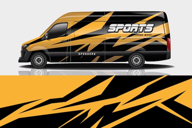 Van car decal wrap design