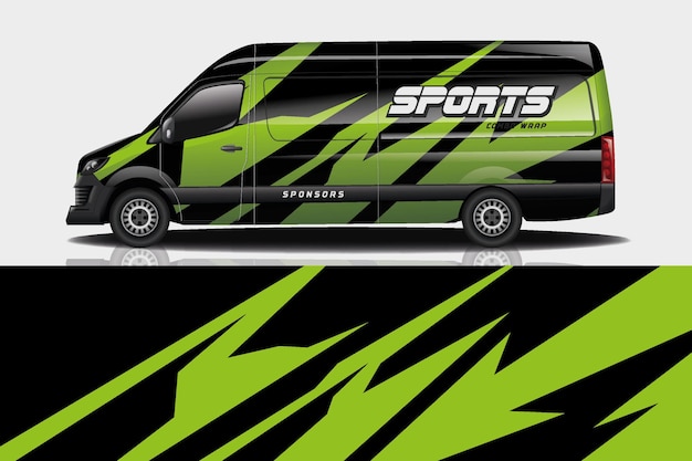 Van car decal wrap design