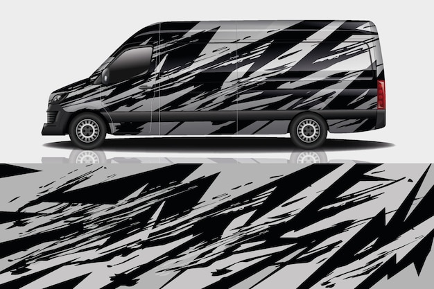 Van car decal wrap design
