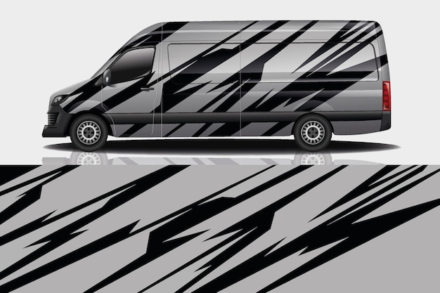 Van car decal wrap design