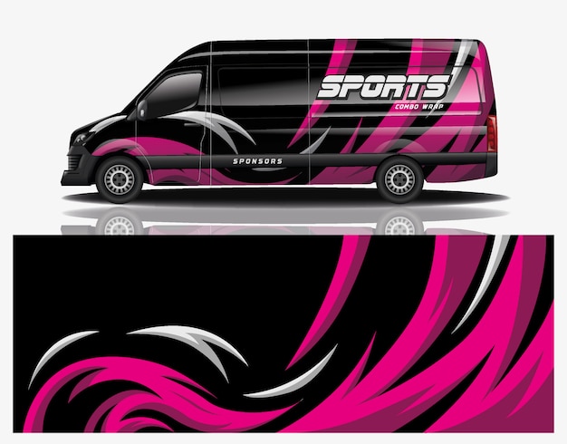 van car decal wrap design