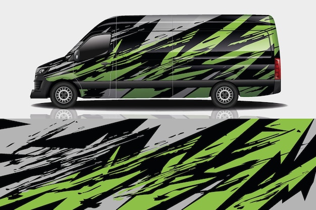 Van car decal wrap design