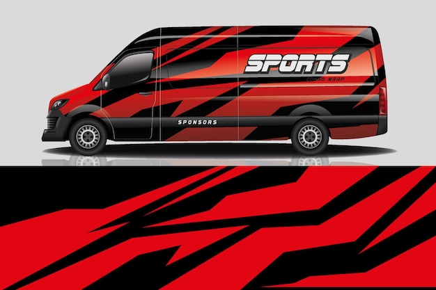 Van car decal wrap design