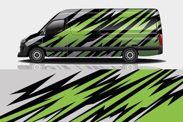 Van car decal wrap design