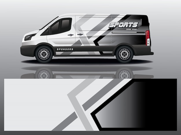 Van car decal wrap design