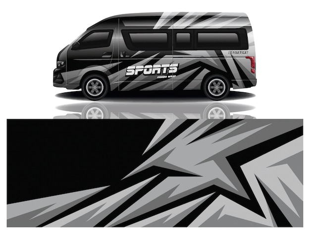 van car decal wrap design