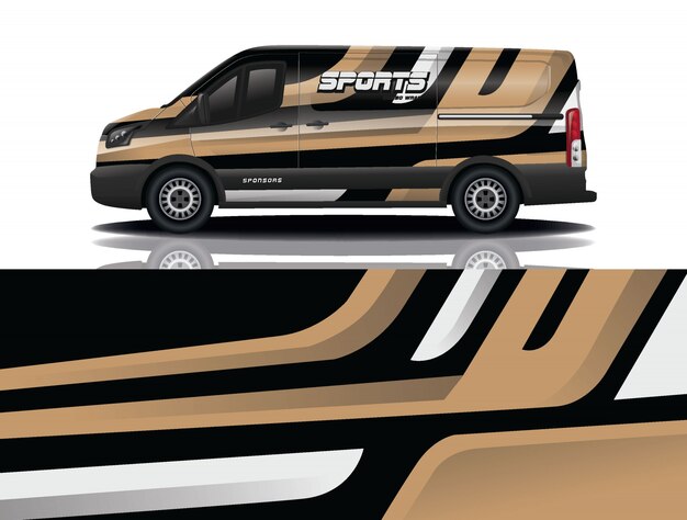 van car decal wrap design