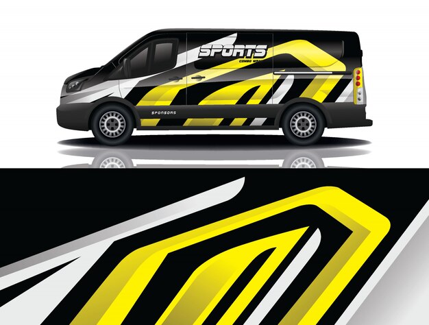 van car decal wrap design