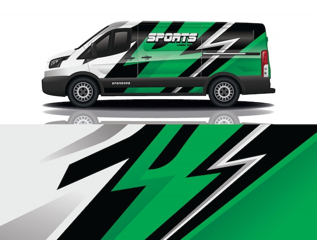 Van car decal wrap design