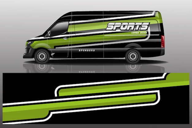 Van car decal wrap design