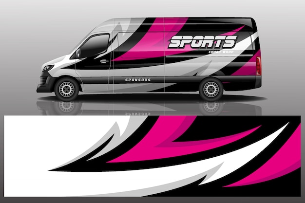 van car decal wrap design