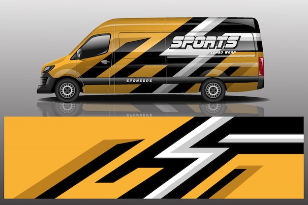 Van car decal wrap design